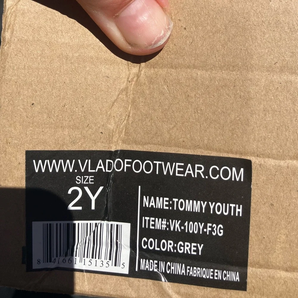 Vlado boys Tommy AC Casual Sneakers shoes no laces gray play‎ outdoor kids new